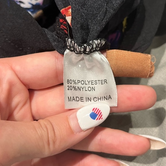 PRINCESS POLLY size 2 black with butterfly detail dress - Picture 5 of 5